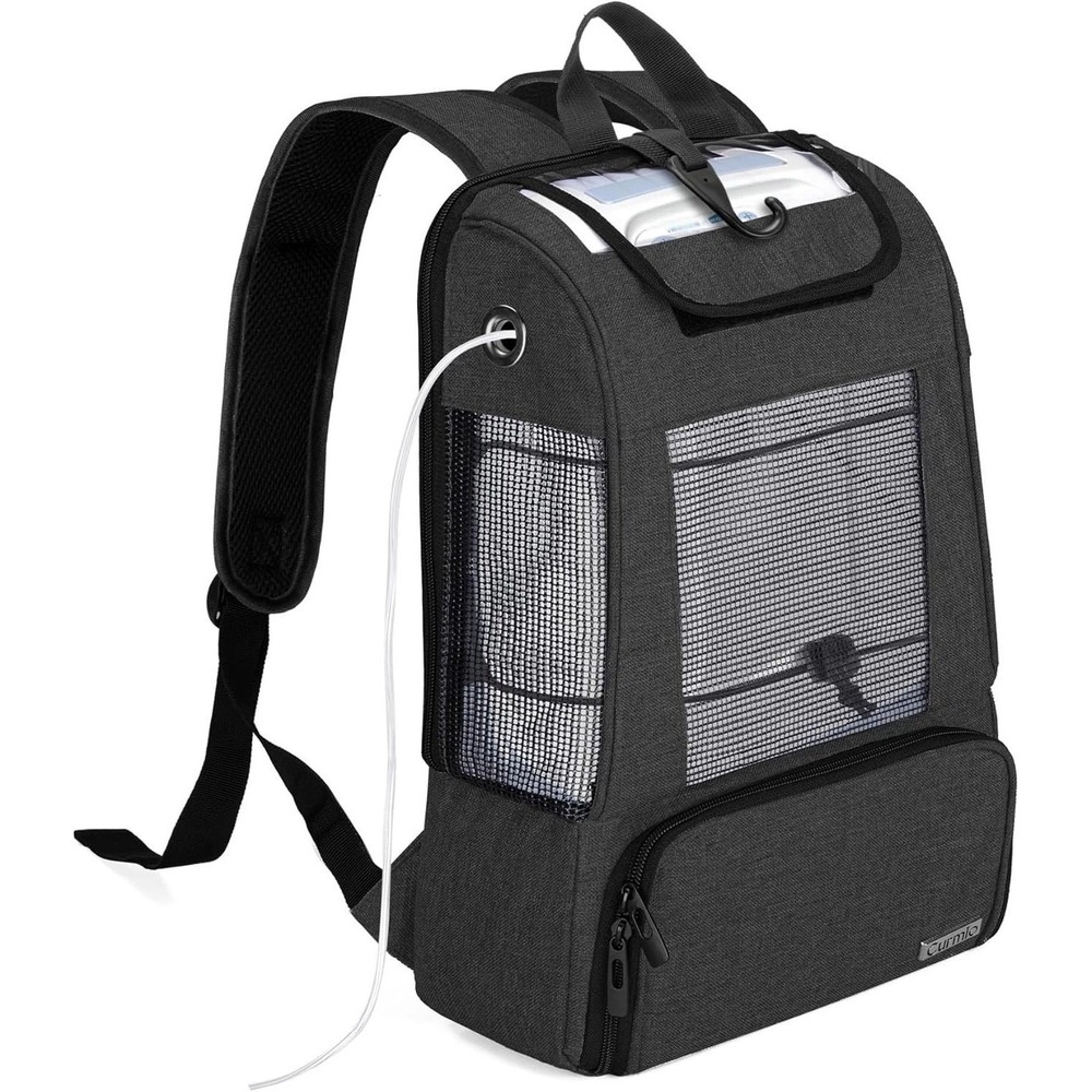 Curmio Travel Backpack for Oxygen / Medical Bag~Gray / Black ~NWOT